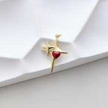 Load image into Gallery viewer, North Star Charms, 18K Gold Plated Charm, Enamel Star pendant, Bracelet Making Pendant, Jewelry Findings S1306