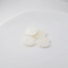 Load image into Gallery viewer, Scallop Shape White Mother-of-Pearl, MOP Shell Pendant, Fan-shaped White Nacre, Shell Charm, Mother of Pearl Jewelry Making Findings RY019