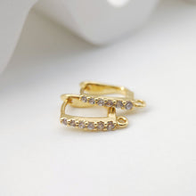 Load image into Gallery viewer, 18K Gold Plated U Shape Hoop Earring, Huggie Hoops Earring Parts, Lever Back, 15*11.3mm, Hoop earring for Jewelry Making D0219