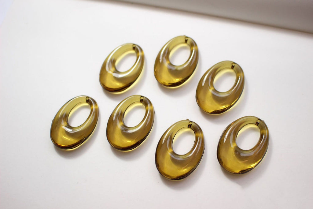 10 قطع من القلادة البيضاوية المفتوحة، قلادة من الراتنج لصنع المجوهرات، العثور على الخرز بنفسك GZ290