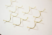 Load image into Gallery viewer, 10pcs Danity Wave Connector with loops, 14K Gold/Silver Plated Earring Making Findings, Jewelry Findings GZ161