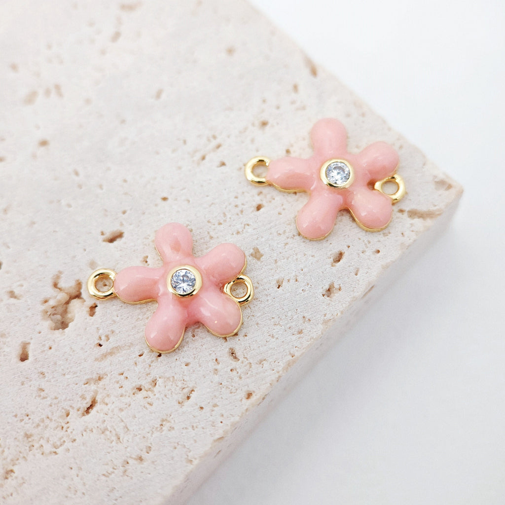 Dainty Cloud Starfish Connector, Enemal Micro CZ Pave Clouds Pendant, 18K Gold Plated, Bracelet Making Charm, Jewelry Findings S190