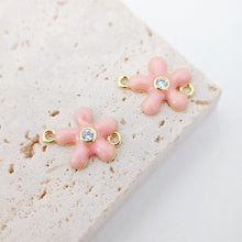 Load image into Gallery viewer, Dainty Cloud Starfish Connector, Enemal Micro CZ Pave Clouds Pendant, 18K Gold Plated, Bracelet Making Charm, Jewelry Findings S190