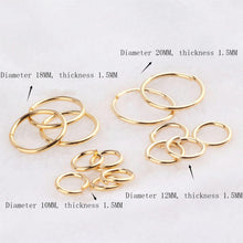 Load image into Gallery viewer, 10pcs Big Size Jump Rings for Jewelry Making, Thickened Gold Plated Open Jump Ring,  10mm 12mm 18mm 20mm QR035