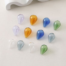 Load image into Gallery viewer, Glass Bubble Beads, Teardrop Hollow Glass Beads, Colorful Hand Blown Hollow Round Globes for Jewelry Making, DIY Beads Finding GZ562