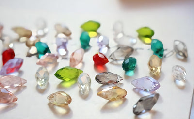 Teardrop Cut Faceted Glass Beads, Drop Beads, 12x6mm, Crystal Glass Loose Beads for Jewelry Making, DIY Beads Finding GZ018