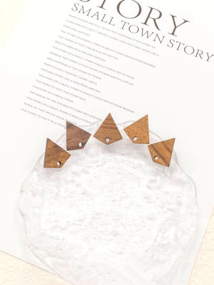 4PCS Word Earrings, Cone-shaped  Wooden Earrings for women, Nickel Free, Boho Earring Finding JT912