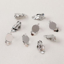 تحميل الصورة إلى عارض المعرض، مشبك غير مثقوب على أقراط الأذن، مع وسادة مسطحة ووسادات مطاطية مريحة، 10 مم، 12 مم، مطلي بالذهب/الفضة عيار 18 قيراطًا، أداة العثور على الأقراط بنفسك GZ147