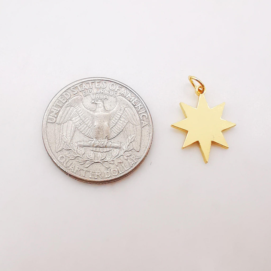 10PCS Boom Charms, 18K Shiny Gold Plated Charm, Symbol Charm, Bracelet Making Pendant, 12mm, Jewelry Findings S328