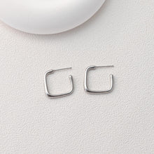 تحميل الصورة إلى عارض المعرض، أقراط مربعة، مطلية بالذهب عيار 18 قيراطًا، خالية من النيكل، أقراط مربعة الشكل، نتائج أقراط مضادة للحساسية D0386