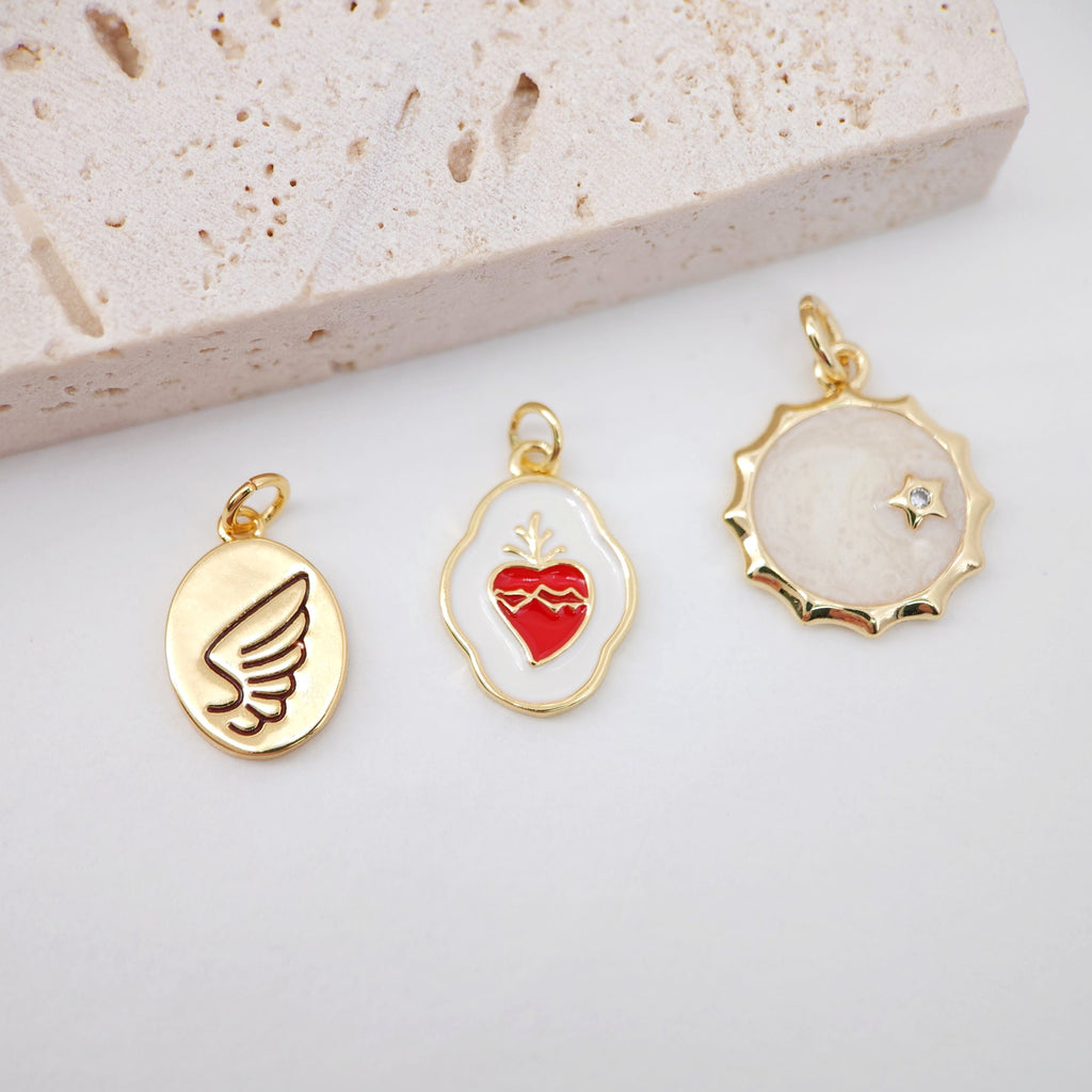 Enamel Carrot Charm, Carrot Pendant, 18K Gold Plated Pendant, Silver, Necklace Making Charm, Jewelry Findings S20263