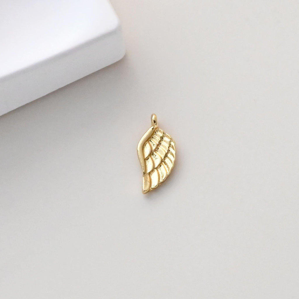 Wings Pendant, 18K Gold Plated, CZ Pave, Angel Wings Pendant, Necklace Making Charm, Jewelry Findings S1315