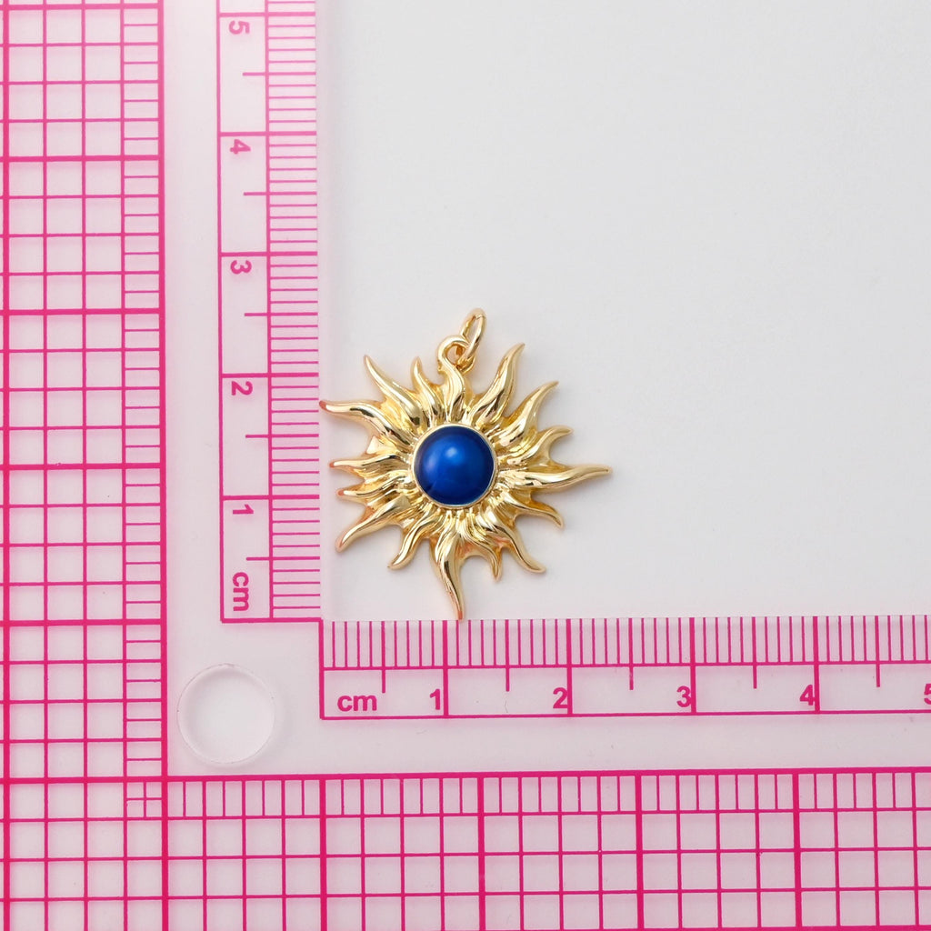 Sunshine Pendant, Enamel Sun Pendant, Irregular Charms, 18K Gold Plated Charms, For Necklace And Earrings Making, Jewelry Findings S1433