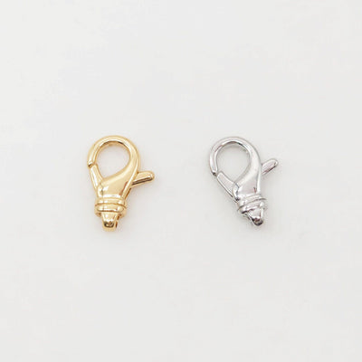 18K Shiny Gold Plated Lobster Clasp Claw, 19.2*13mm, Necklace Bracelet Making Clasp with Closed Loop, Jewelry Findings S20368