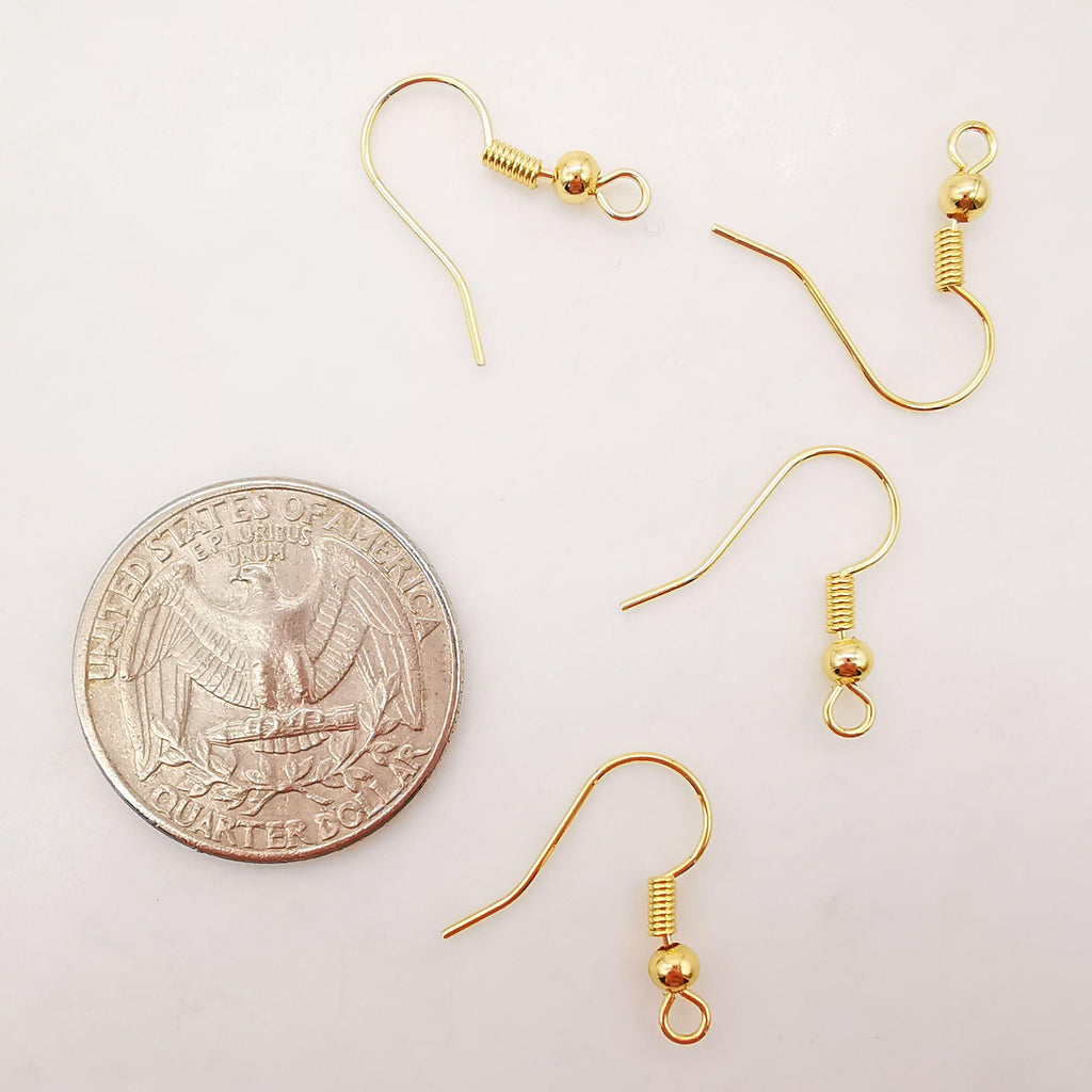 20 anzuelos de 18 mm chapados en oro de 18 quilates para pendientes, para bisutería, S836-ZX7015