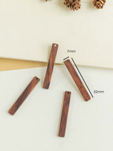 Load image into Gallery viewer, 10PCS Long Rectangular Wooden Bar, Geometric Wooden Pendant, Necklace Making Findings JT048