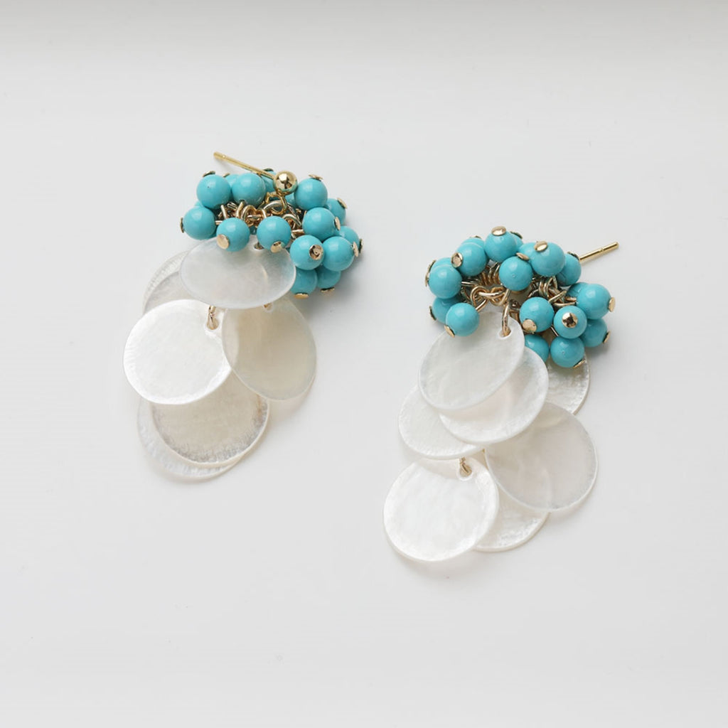 Cuentas redondas de concha turquesa, 4 mm, 6 mm, 8 mm y 10 mm, lisas para hacer joyas, cuentas DIY GE130