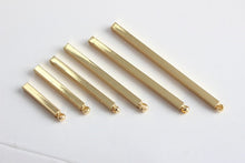 Load image into Gallery viewer, 10pc Long Bar Pendant, 18K Gold Plated Square Bar Charm, 1.5cm,2cm,2.5cm,3cm,3.5cm,4cm, Earring Making Findings ZZ060