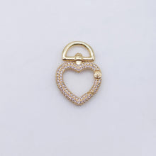 تحميل الصورة إلى عارض المعرض، مشبك جراد البحر دوار على شكل قلب، مطلي بالذهب اللامع عيار 18 قيراطًا، مقاس 29×20 مم، لوازم صناعة القلائد والأساور، قطع مجوهرات S20600