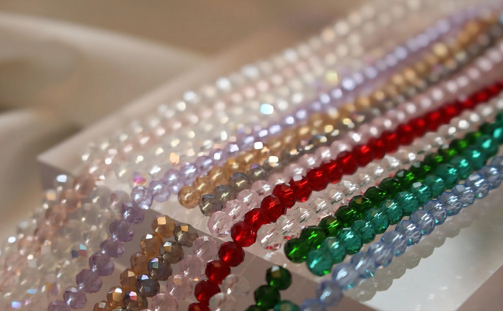 4mm Round Cut Faceted Glass Beads, Crystal Glass Loose Beads for Jewelry Making, DIY Beads Finding GZ028