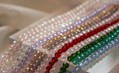 4mm Round Cut Faceted Glass Beads, Crystal Glass Loose Beads for Jewelry Making, DIY Beads Finding GZ028