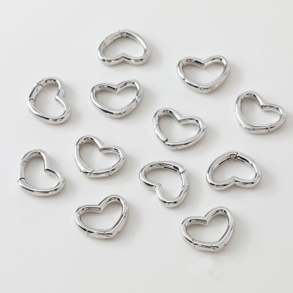 Twist Heart Spring Clasp, Oval Clasp 14K Gold/Silver Plated, Connectors, Necklace Bracelet Making Supply, Jewelry Findings GZ174