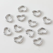 Load image into Gallery viewer, Twist Heart Spring Clasp, Oval Clasp 14K Gold/Silver Plated, Connectors, Necklace Bracelet Making Supply, Jewelry Findings GZ174