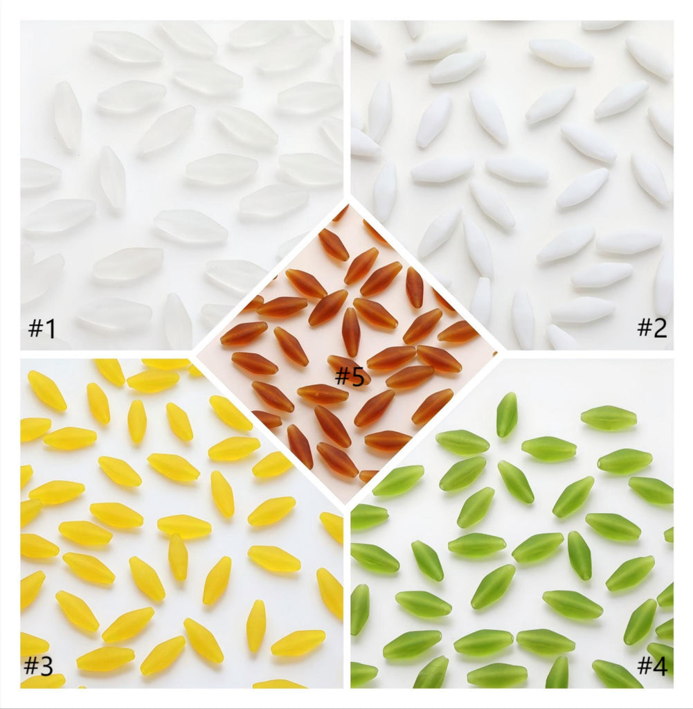 خرز معيني طويل مصقول يدويًا، 29 مم، خرز زجاجي كريستالي فضفاض لصنع المجوهرات، أدوات يدوية للعثور على الخرز GZ775