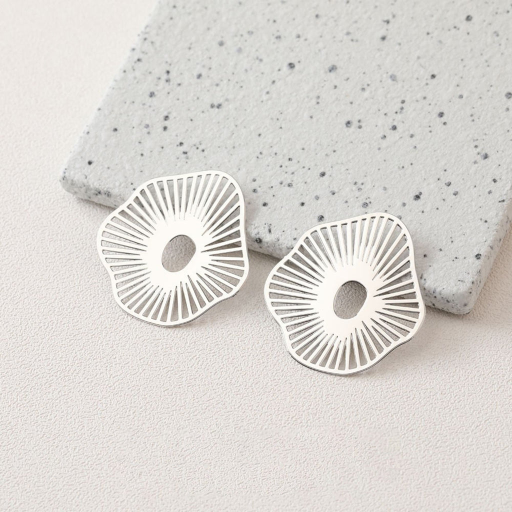 Colgante calado irregular, chapado en oro de 14 quilates, oro mate y plata, colgante para collar ZZ099