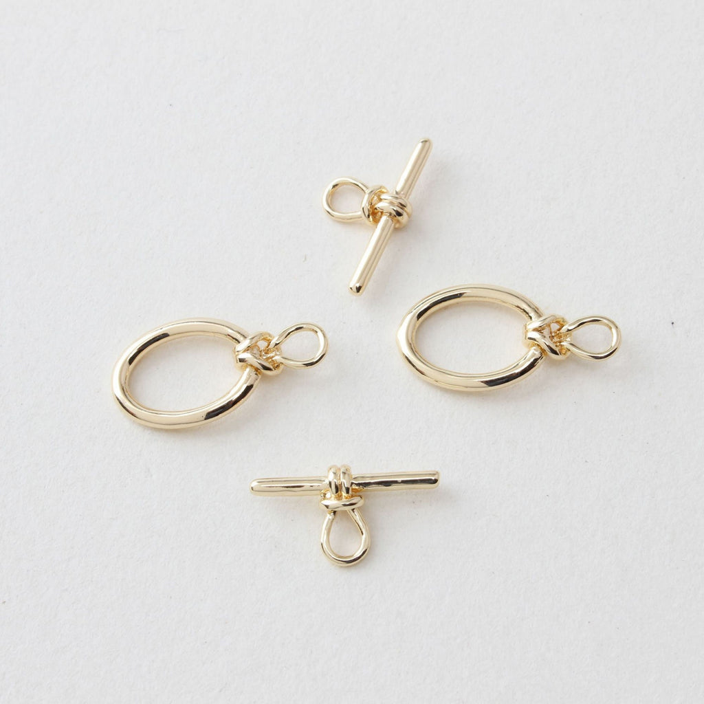 OT Toggle Clasps, One Set, 14K Gold Plated OT Buckle, 14k Gold, Necklace Closure, Connectors Clasps GT078