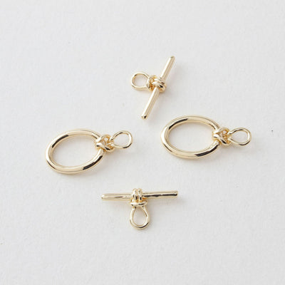 OT Toggle Clasps, One Set, 14K Gold Plated OT Buckle, 14k Gold, Necklace Closure, Connectors Clasps GT078