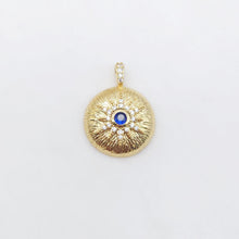 Load image into Gallery viewer, Textured Cubic Pave Pendant, 18K Gold Plated, Star/Moon/Oval/Roumd/Flower/Hand/Heart, Jewelry making supplies S20499