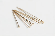 Load image into Gallery viewer, 14K Gold Filled Head Pins- [10PCS] 21/23/25/27 Gauge, Head Pins, Gold Filled Jewelry Making Supply BL017