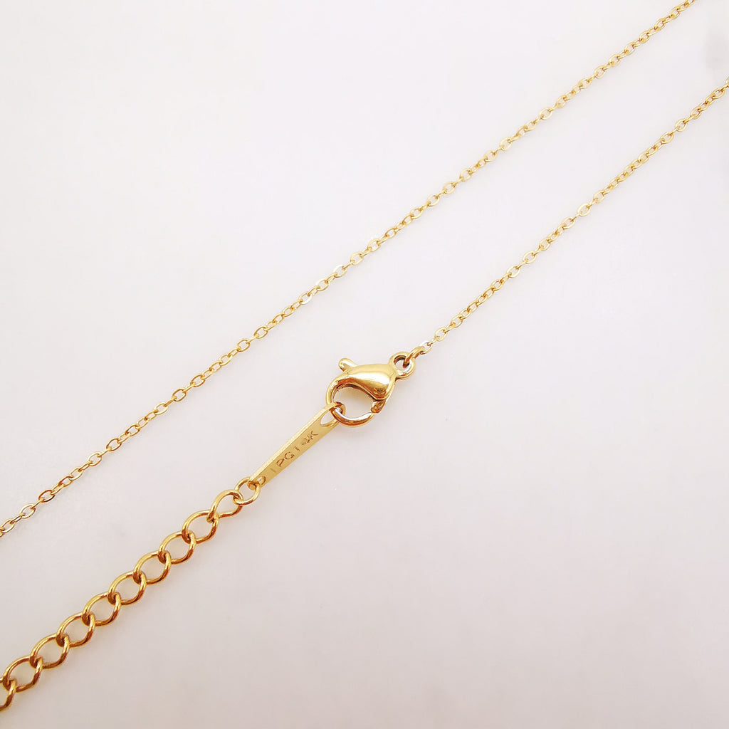10PCS 14K Gold Plated Necklace Chain, 316L Stainless Steel Necklace, 45cm/18 inch, Oval Cable Chain, P028