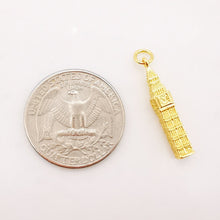 Cargar imagen en el visor de la galería, Dijes del Big Ben, colgante de la Torre del Reloj de Londres, dije de planeta, dijes chapados en oro de 18 quilates, dije para hacer collares, accesorios de joyería S884
