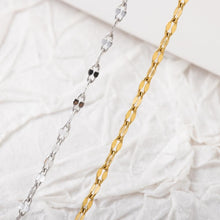 Load image into Gallery viewer, 18K Lip Chain Finished Necklace, 316L Stainless Steel, Ready to Wear, 40+5cm/17.7 inch ZD002