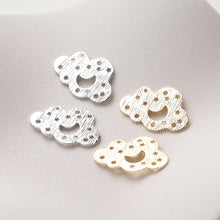 Load image into Gallery viewer, Brushed Cloud Hollow Connector, 14K Gold/Silver Plated Earring Making Findings, 25*16.9mm Jewelry Findings GZ736