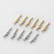 Load image into Gallery viewer, 10pcs Fish Pendant, Necklace Charm, 14K Gold/Silver Plated, Bracelet Making Pendant, Jewelry Supply Finding JG056