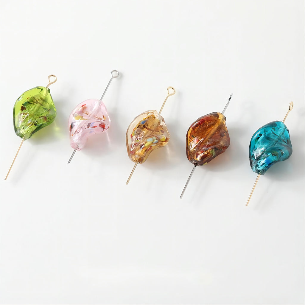 Cuentas esmaltadas irregulares, cuentas espaciadoras, 15 x 20 mm, cuentas sueltas de cristal para hacer joyas, hallazgos de cuentas DIY GZ040