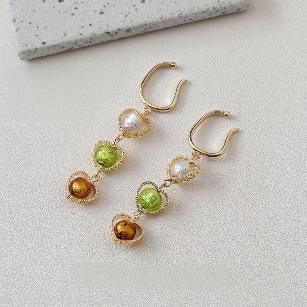 إطارات خرز على شكل قلب تناسب خرز 8 مم، مطلية بالذهب عيار 18 قيراطًا، خرز متباعد أنيق، إطارات خرز، العثور على المجوهرات GZ622