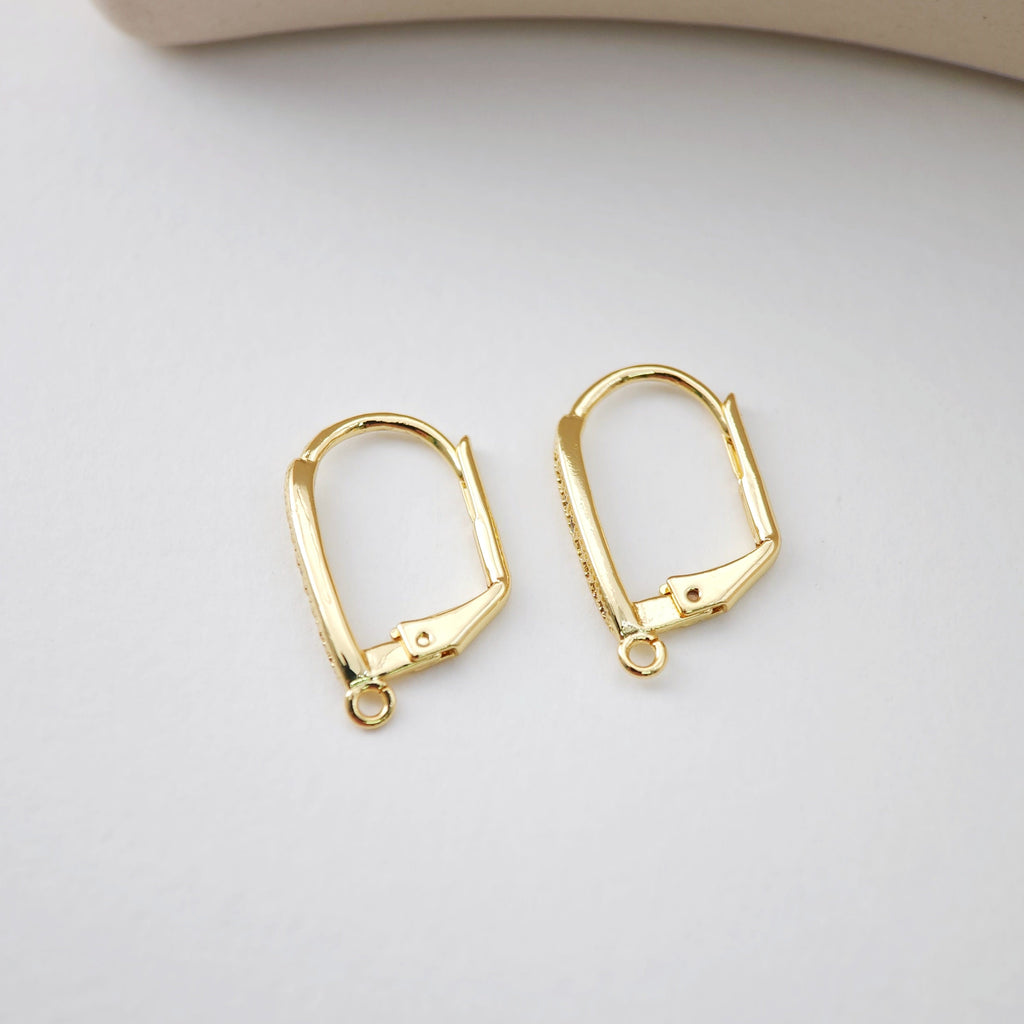 18K Gold Plated Oval Hoop Earring, Huggie Hoops Earring Parts, Lever Back, 18*11.3mm, Oval Hoop earring for Jewelry Making D0190