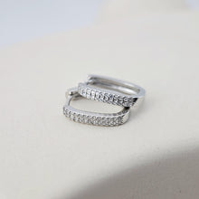 Load image into Gallery viewer, 18K Gold Plated Oval Hoop Earring, CZ Pave, Huggie Hoops Earring Parts, Oval Hoop earring  for Jewelry Making S1237