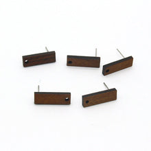 Load image into Gallery viewer, 10PCS  rectangular Geometric Wooden Earring Findings, Nickel Free, Earring Finding PS029-JT006