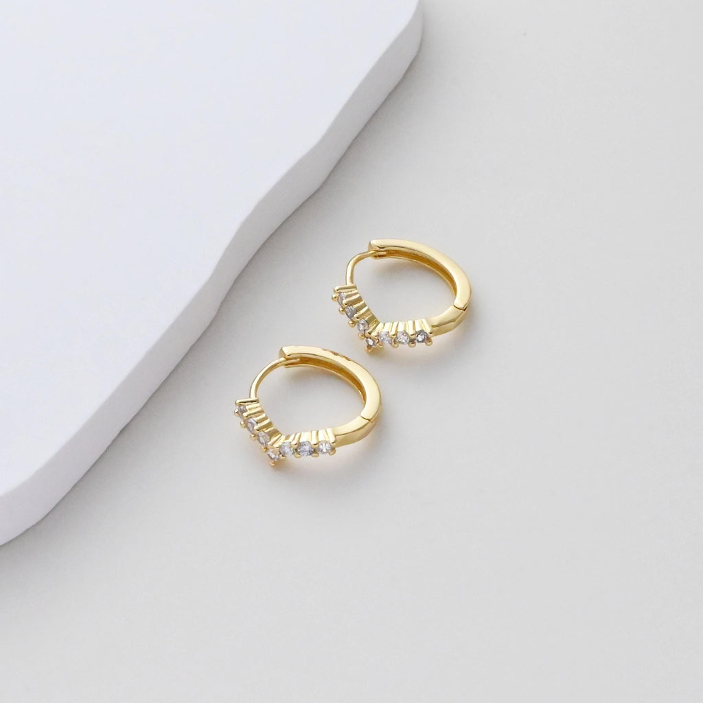 طوق أذن من الزركونيا المكعبة، قرط دائري مطلي بالذهب، قرط خلفي، نتائج صنع الأقراط بنفسك، لوازم صنع الأقراط يدويًا D0514-D0525