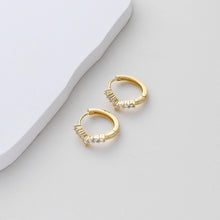 تحميل الصورة إلى عارض المعرض، طوق أذن من الزركونيا المكعبة، قرط دائري مطلي بالذهب، قرط خلفي، نتائج صنع الأقراط بنفسك، لوازم صنع الأقراط يدويًا D0514-D0525