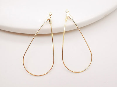 20pcs- Gold Drop Shape Earring Pendant, 44mm, Nickel Free Teardrop Earring Findings, DIY Earring Pendant, Jewelry Making Findings Z026