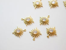 Load image into Gallery viewer, Tiny Star Charms,  Crystal Cubic Pave Star Pendant, 18K Gold Plated, Necklace Making Star Charms, Jewelry Findings BB056