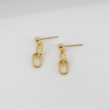 Load image into Gallery viewer, Gold Link Chain Earring Post, Chain Stud Earring Nickel Free, 18K Gold/Silver, S925 Silver Ear Pin, Hypoallergenic Earring Findings S20749
