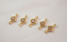 Load image into Gallery viewer, Tiny Star Charms,  Crystal Cubic Pave Star Pendant, 18K Gold Plated, Necklace Making Star Charms, Jewelry Findings GZ421