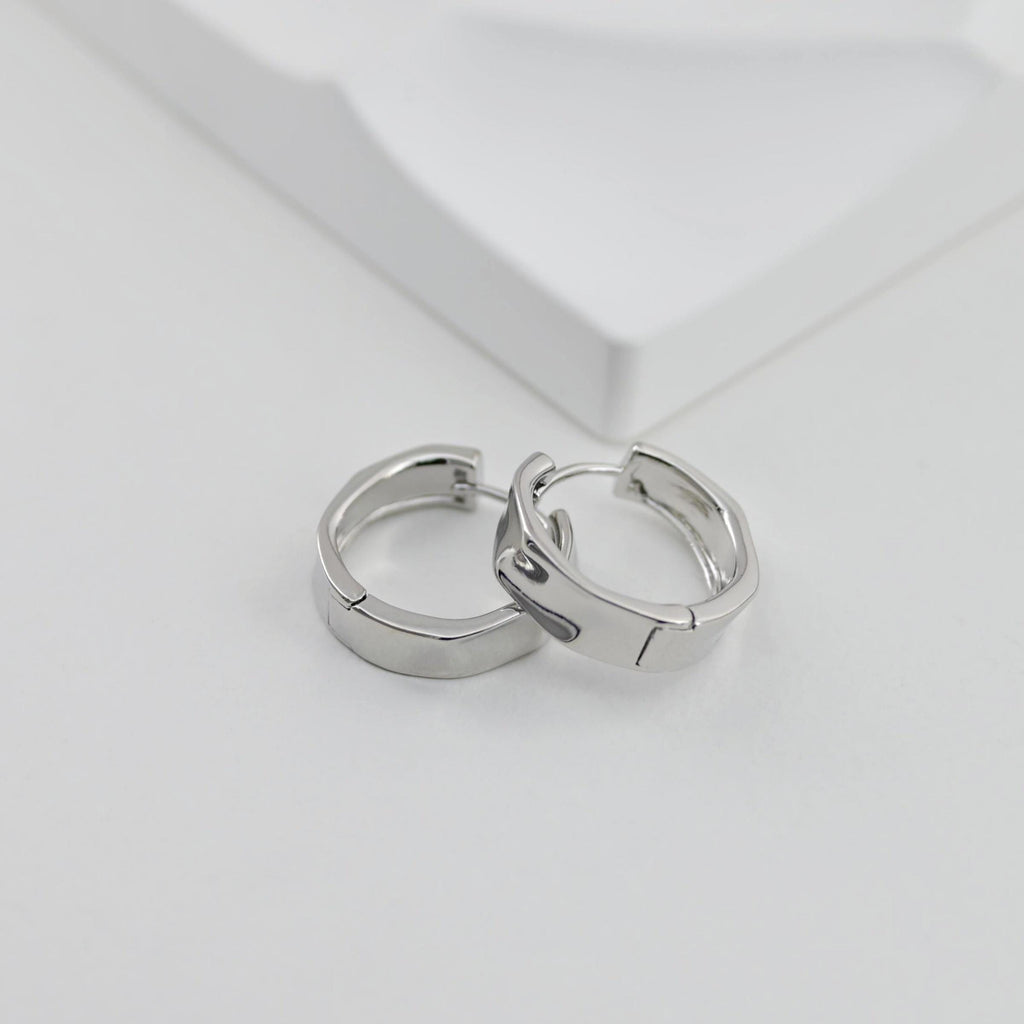 Gold Round Ear Hoops, 18K Gold/Silver Plated Leverback Earrings, Huggie Hoops Earring D0570